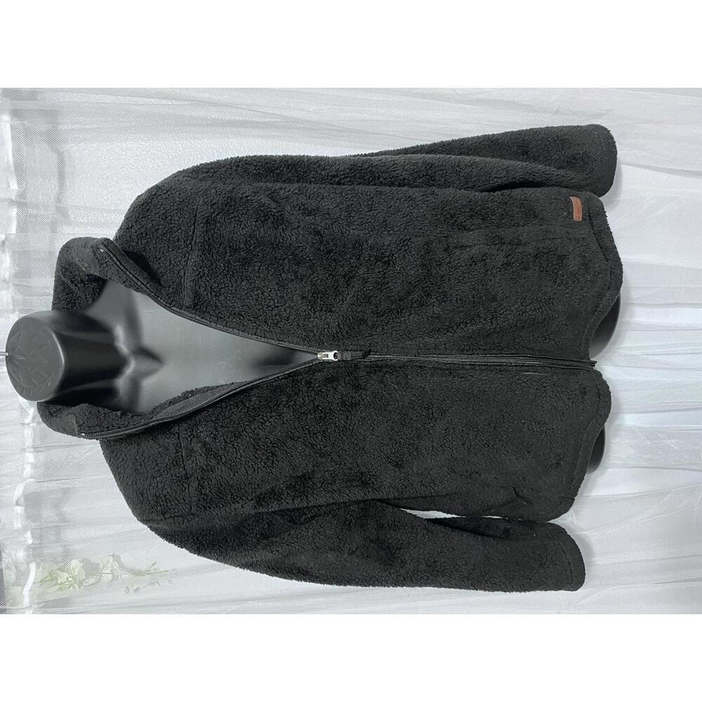 Men's‎ Black Free Country Fleece Jacket Zip-Up Outerwear